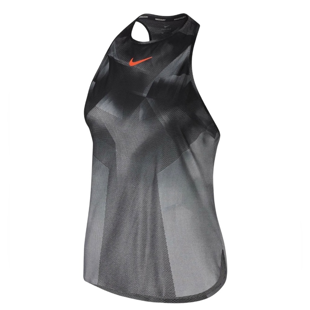 Nike Dri-Fit Court Dry Slam Metallic Sleeveless Tank Top  Pink Logo - Size Small